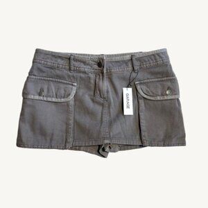 Garage Dark Grey Mini Skort with Pockets and Belt Loops Size Medium